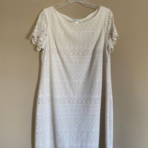 Classic Lace White Dress - Worn Once
